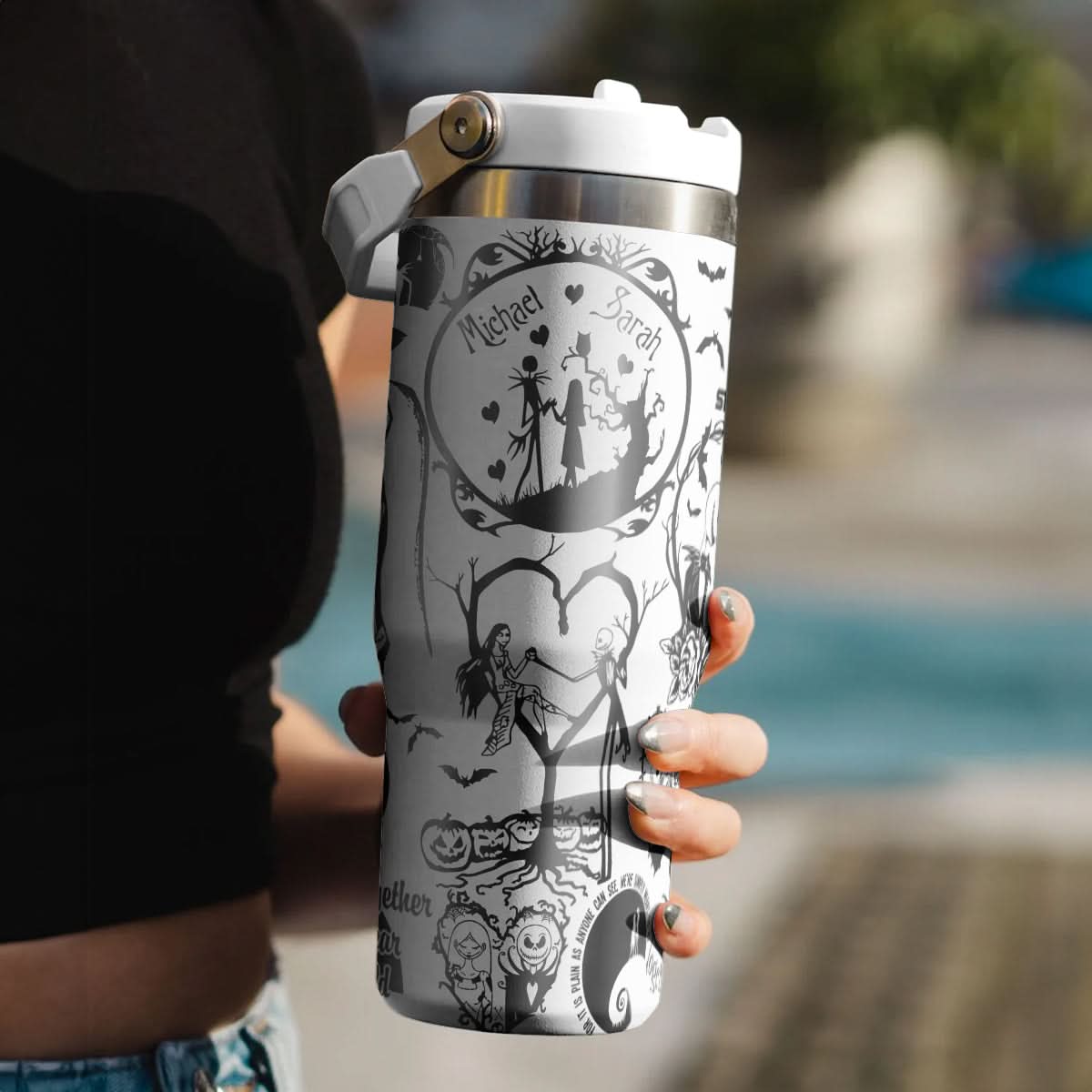 Couple Custom Name IceFlow 40oz Tumbler