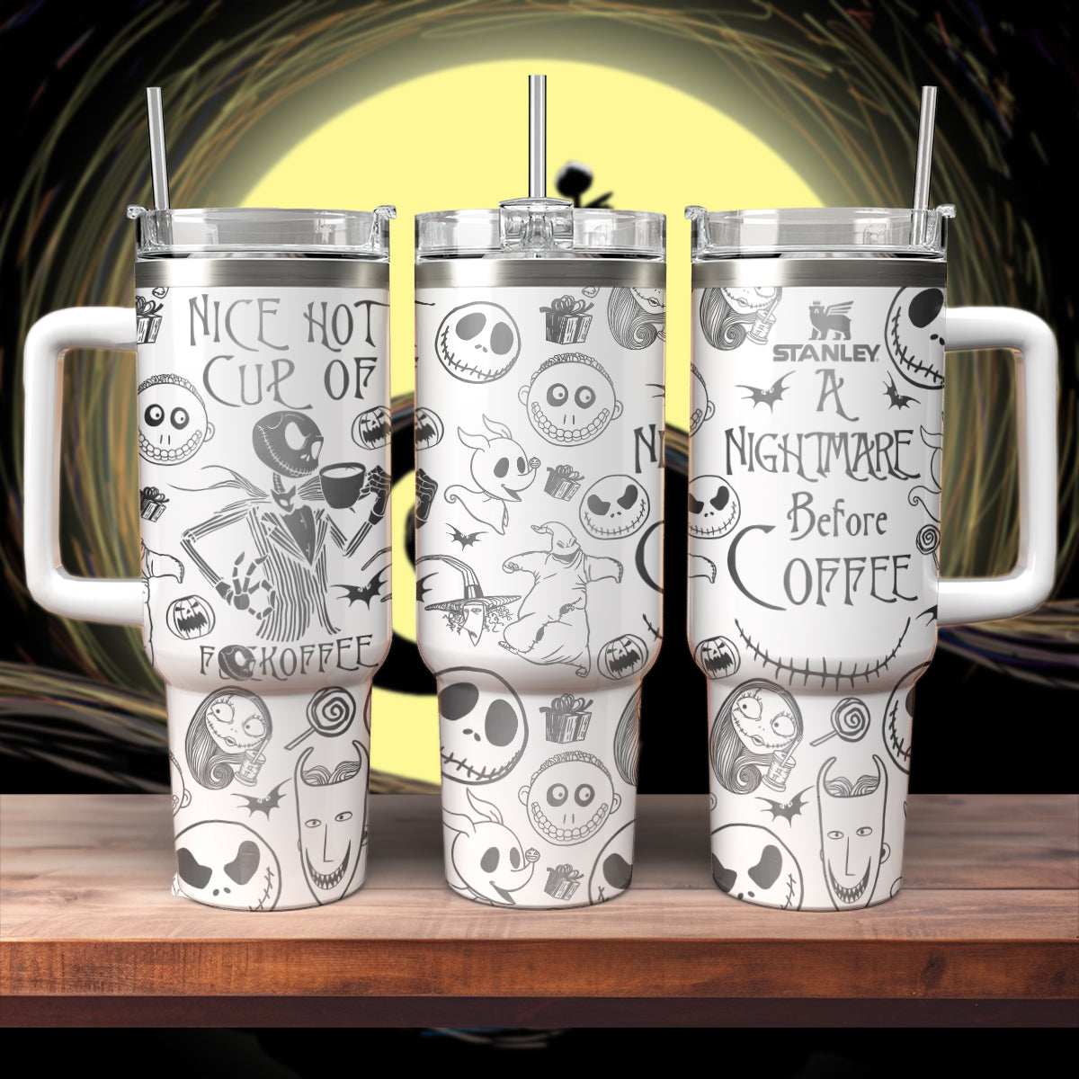 Nightmare Before Coffee, Jack Tumbler 40 oz