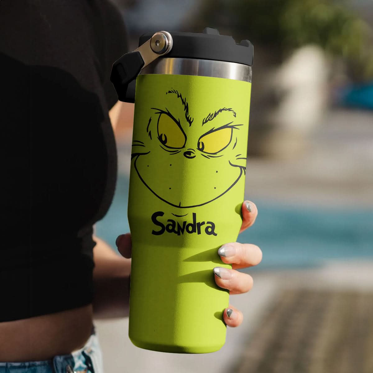 Custom Name Grinch Movie IceFlow 40oz Tumbler - 410TTHNTB014