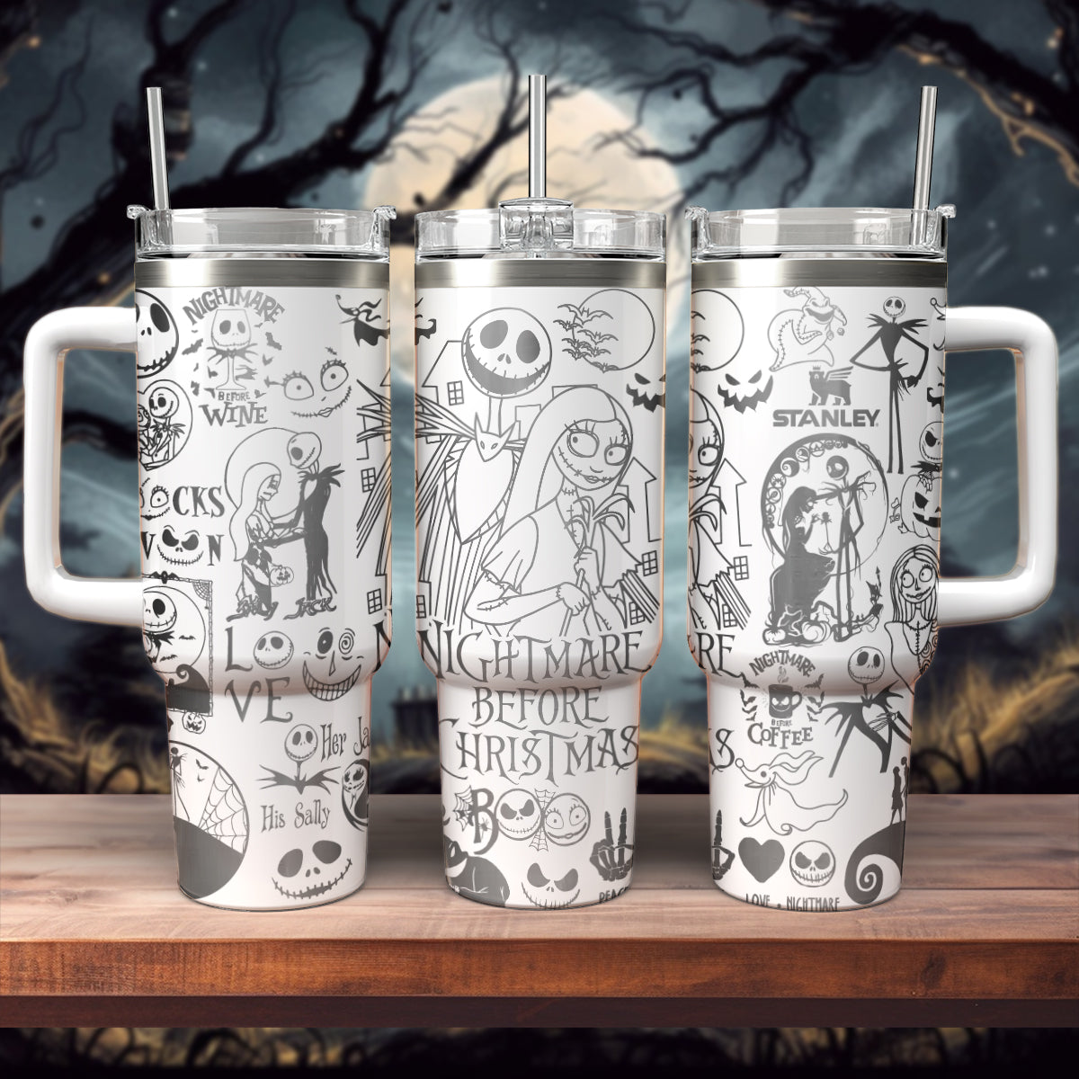 The Nightmare Before Christmas, Jack & Sally 40 Oz Tumbler