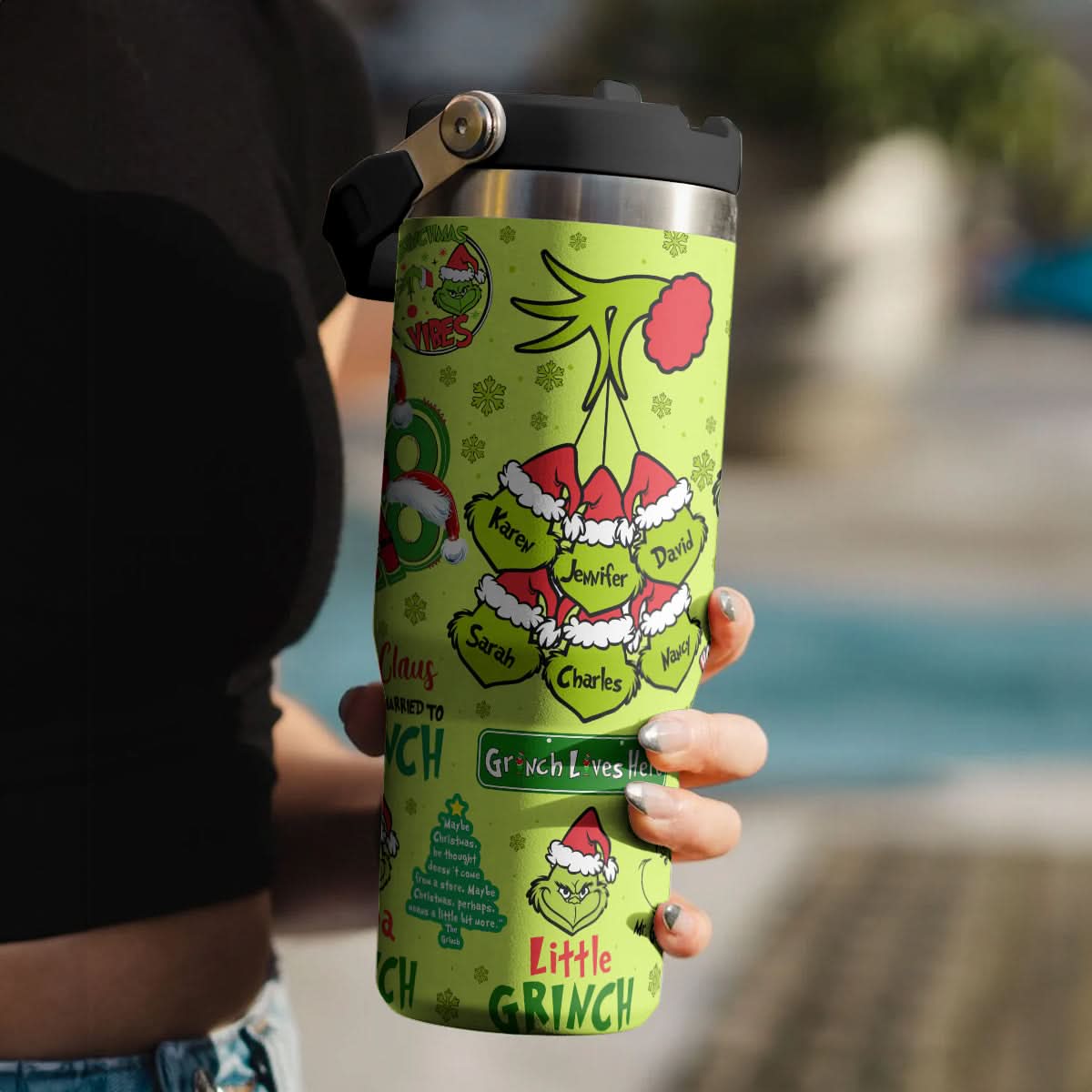 Custom Grinch Family, Gift For Grinch Fan IceFlow 40oz Tumbler - 410TTHNTB019