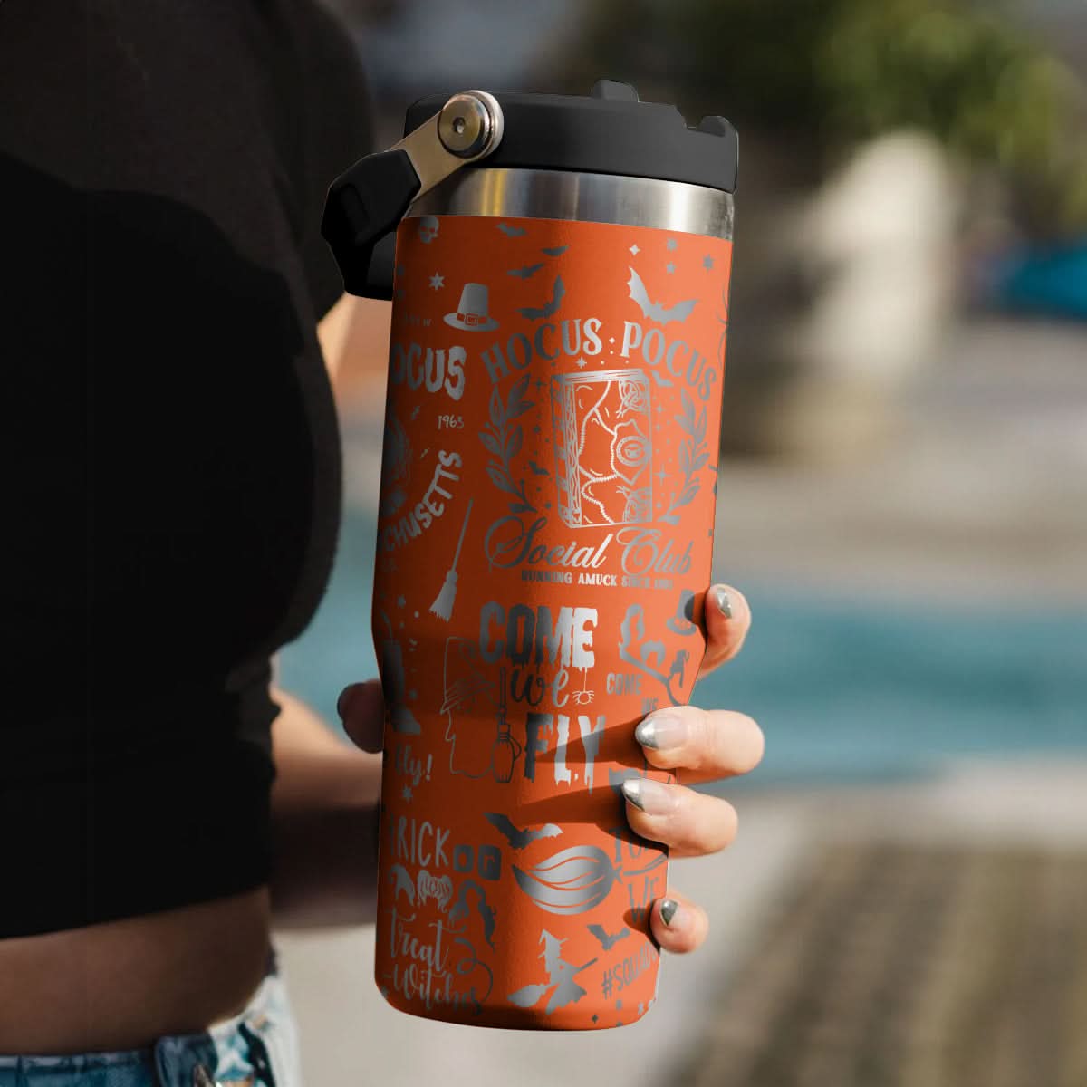 Custom Name Hocus Pocus IceFlow 40oz Tumbler - 409VTHNTB007