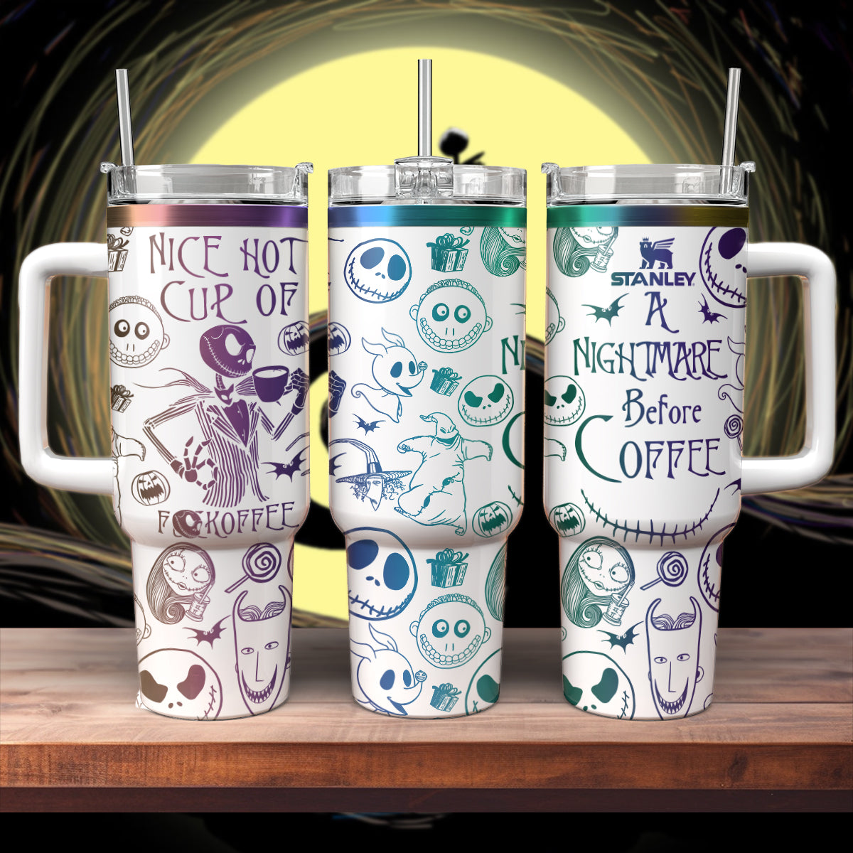Nightmare Before Coffee, Jack Tumbler 40 oz