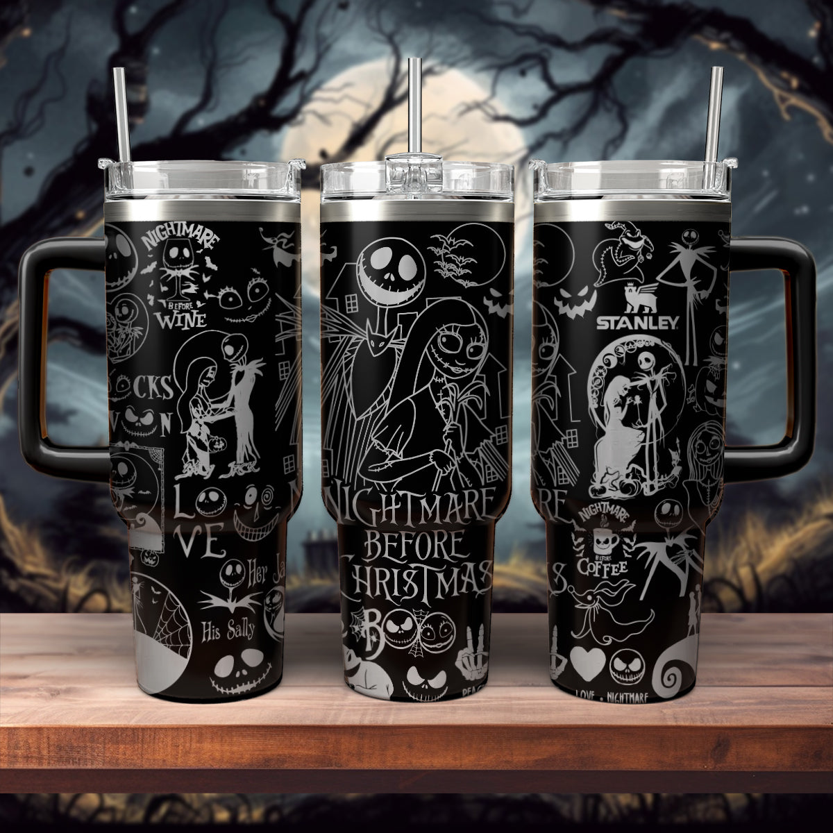 The Nightmare Before Christmas, Jack & Sally 40 Oz Tumbler