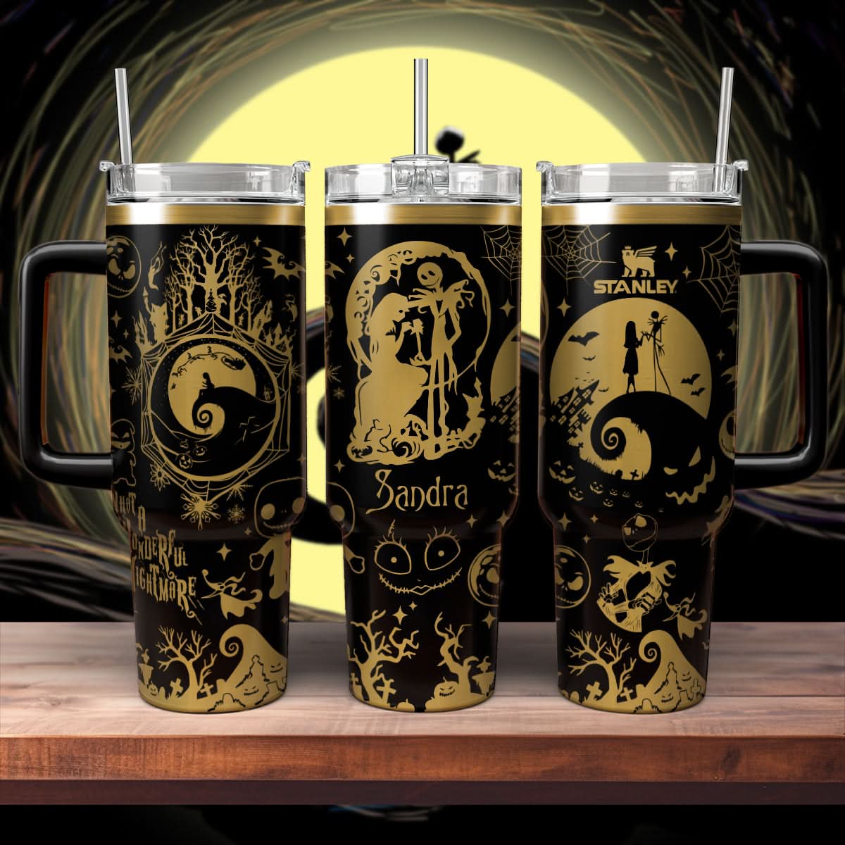 Custom Name Jack And Sally 40oz Tumbler