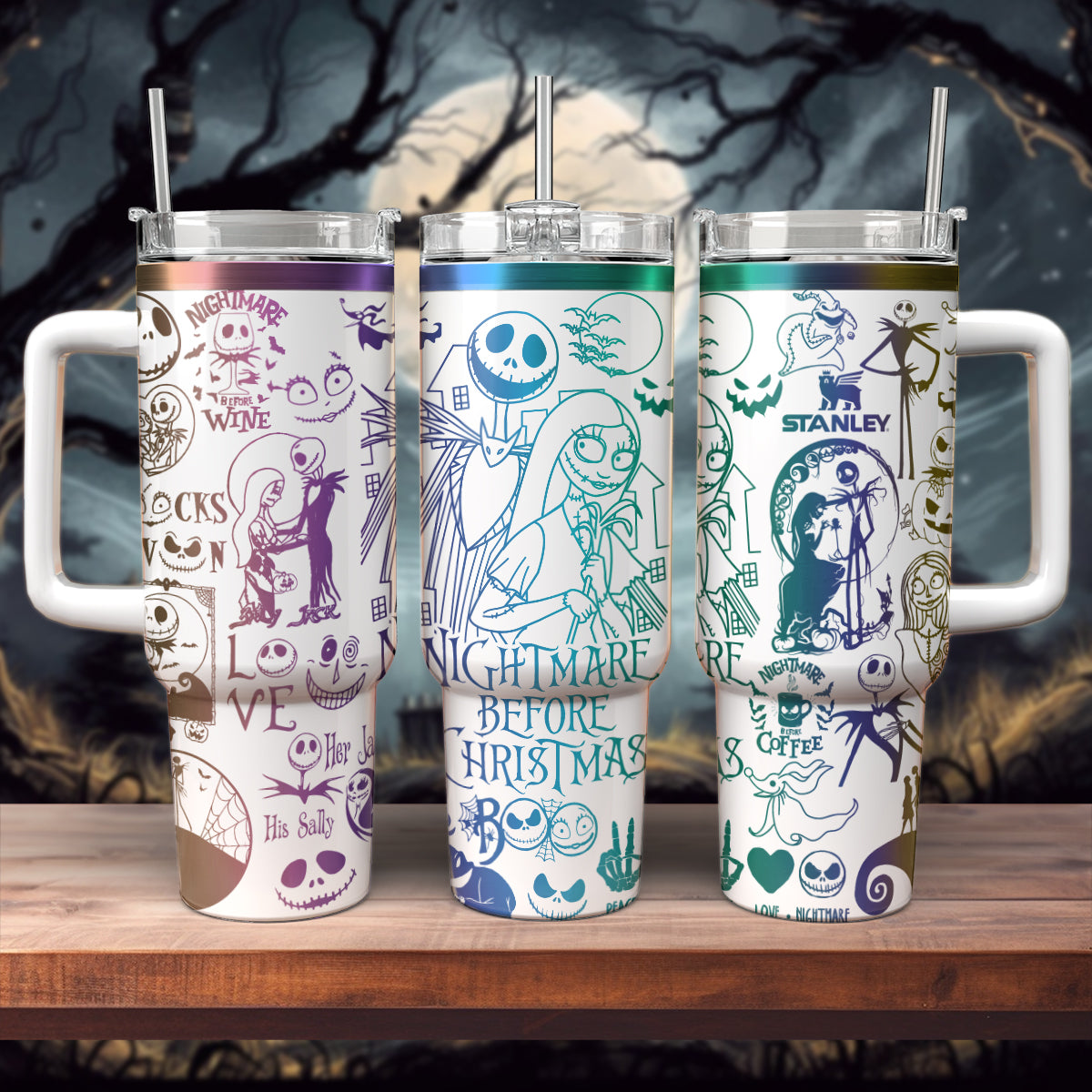 The Nightmare Before Christmas, Jack & Sally 40 Oz Tumbler