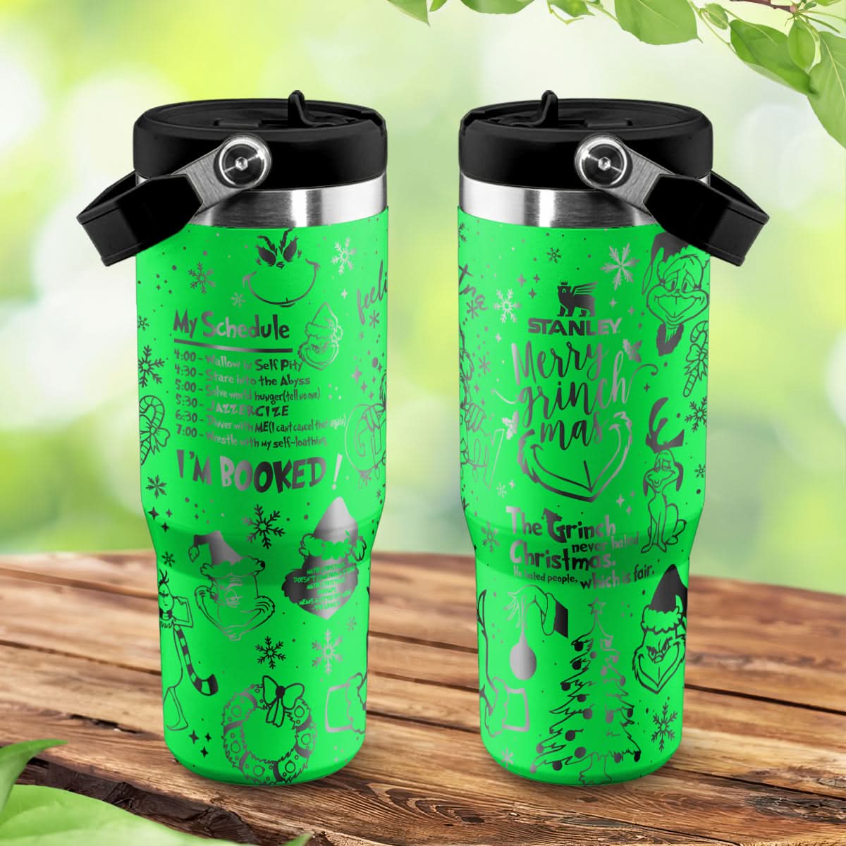 Custom Grinch IceFlow 40oz Tumbler - 410QAHNTB002
