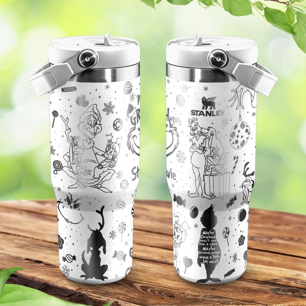 Custom Grinch IceFlow 40oz Tumbler - 410QAHNTB003