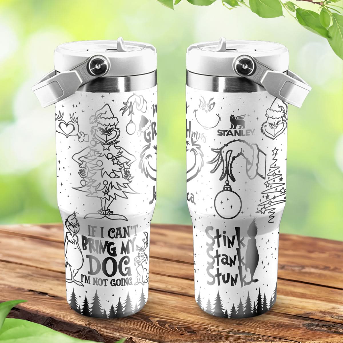 Custom Grinch IceFlow 40oz Tumbler - 410TTHNTB006