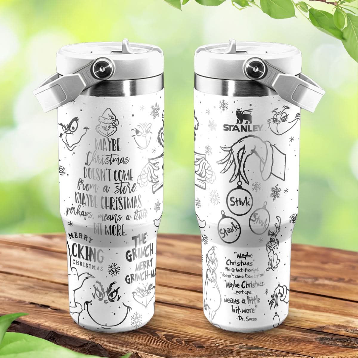 Custom Grinch IceFlow 40oz Tumbler - 410QAHNTB009