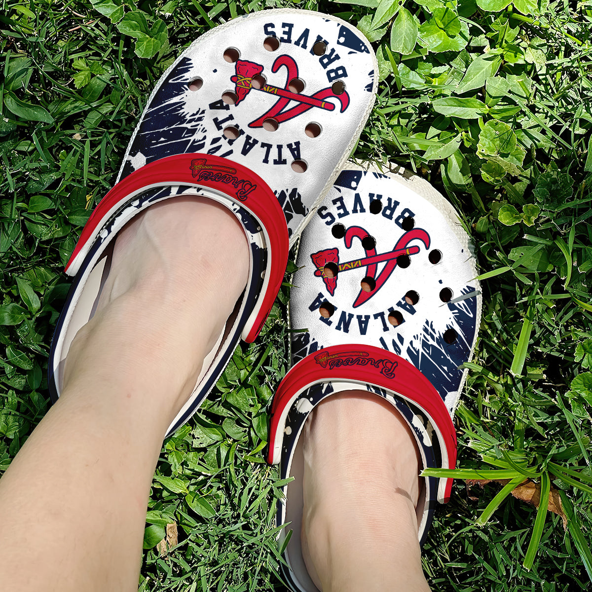 Atlanta Braves MLB Sport Clogs Shoes - 503HLHNCR185