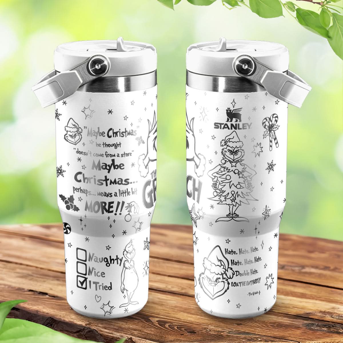 Custom Grinch IceFlow 40oz Tumbler - 410QAHNTB004