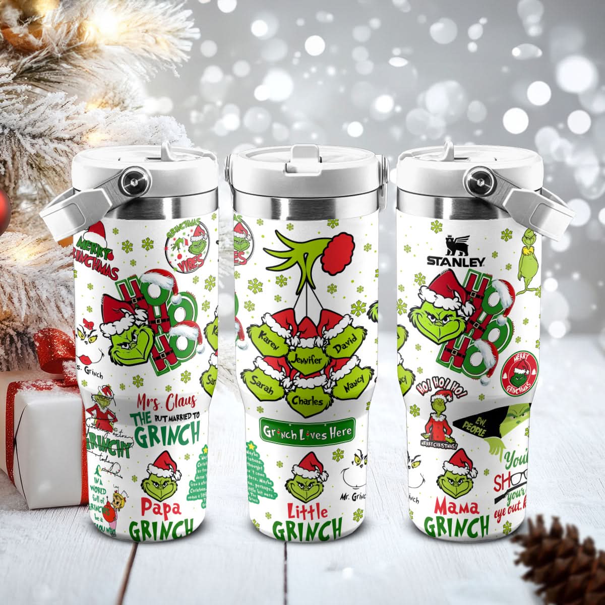 Custom Grinch Family, Gift For Grinch Fan IceFlow 40oz Tumbler - 410TTHNTB019