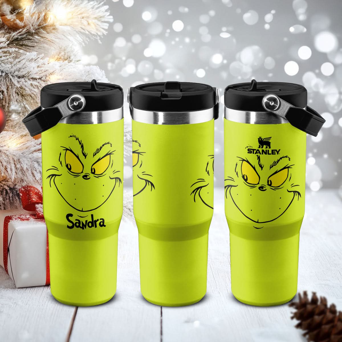 Custom Name Grinch Movie IceFlow 40oz Tumbler - 410TTHNTB014