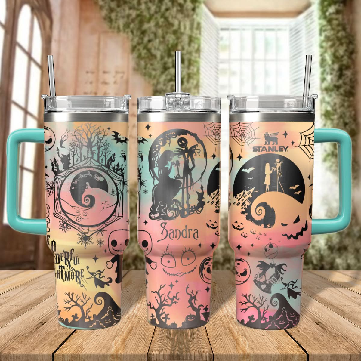 Custom Name Jack And Sally 40oz Tumbler