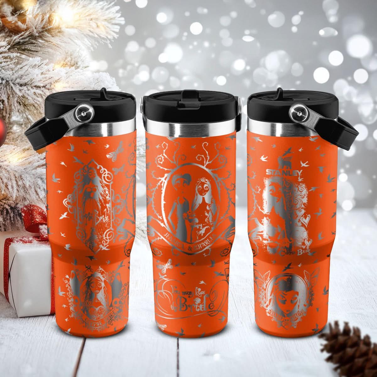 Custom Name Corpse Bride Halloween IceFlow 40oz Tumbler - 409HLHNTB164