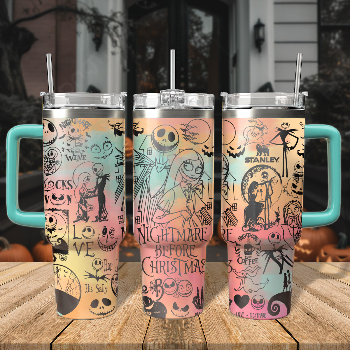 The Nightmare Before Christmas, Jack & Sally 40 Oz Tumbler
