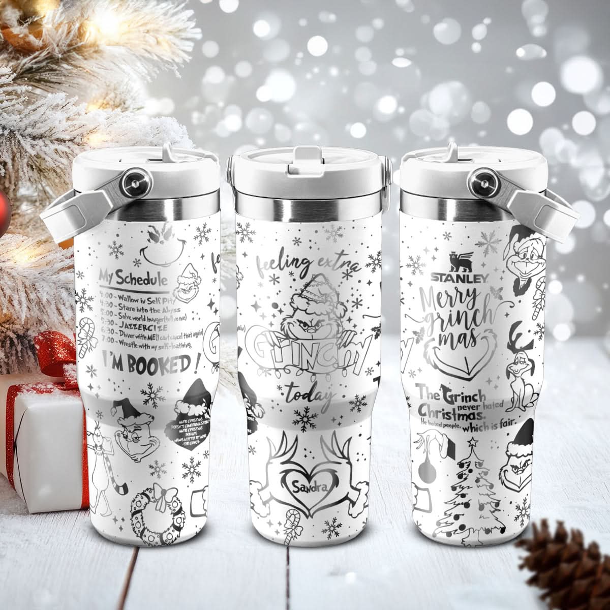 Custom Grinch IceFlow 40oz Tumbler - 410QAHNTB002