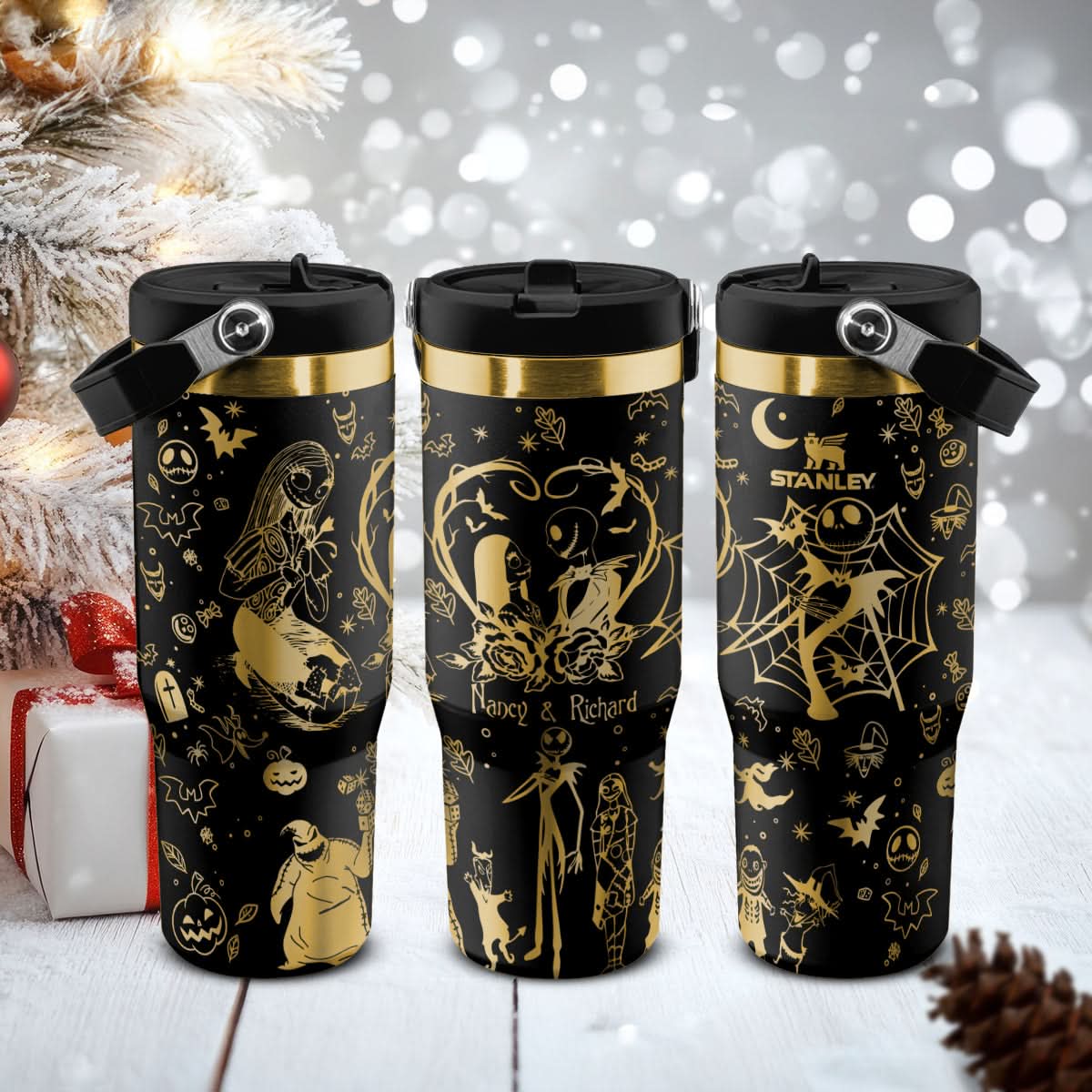 Custom Name Couple Nightmare IceFlow 40oz Tumbler