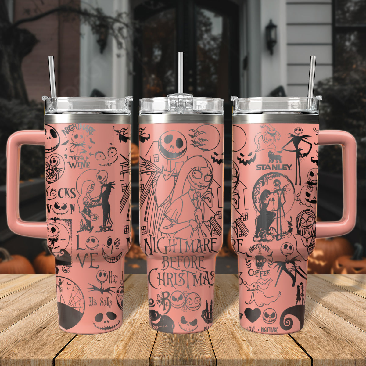 The Nightmare Before Christmas, Jack & Sally 40 Oz Tumbler