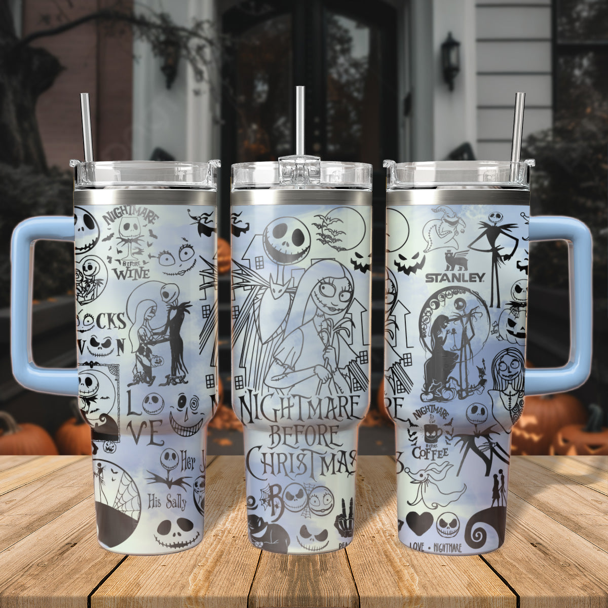 The Nightmare Before Christmas, Jack & Sally 40 Oz Tumbler