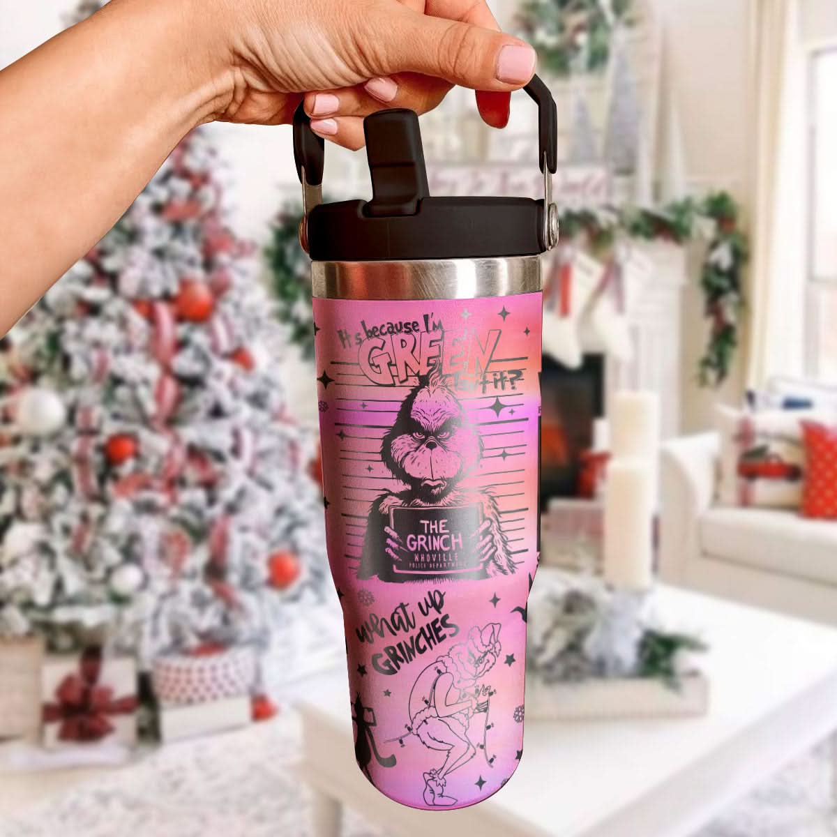 Custom Grinch Movie, Gift For Grinch Fan IceFlow 40oz Tumbler - 410TTTLTB015