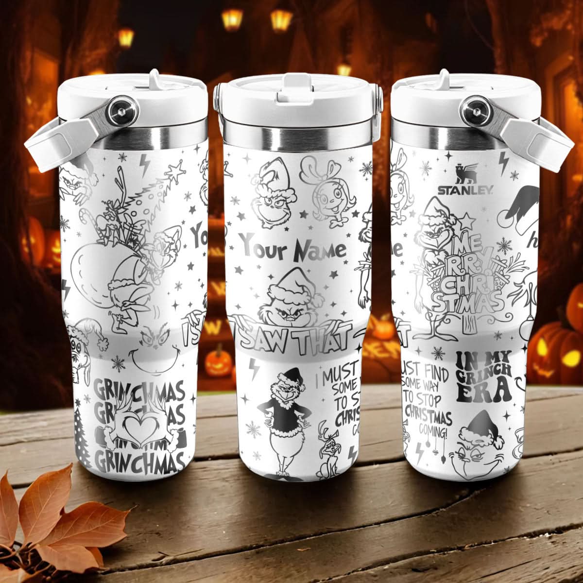Custom Grinch IceFlow 40oz Tumbler - 409TTTLTB014