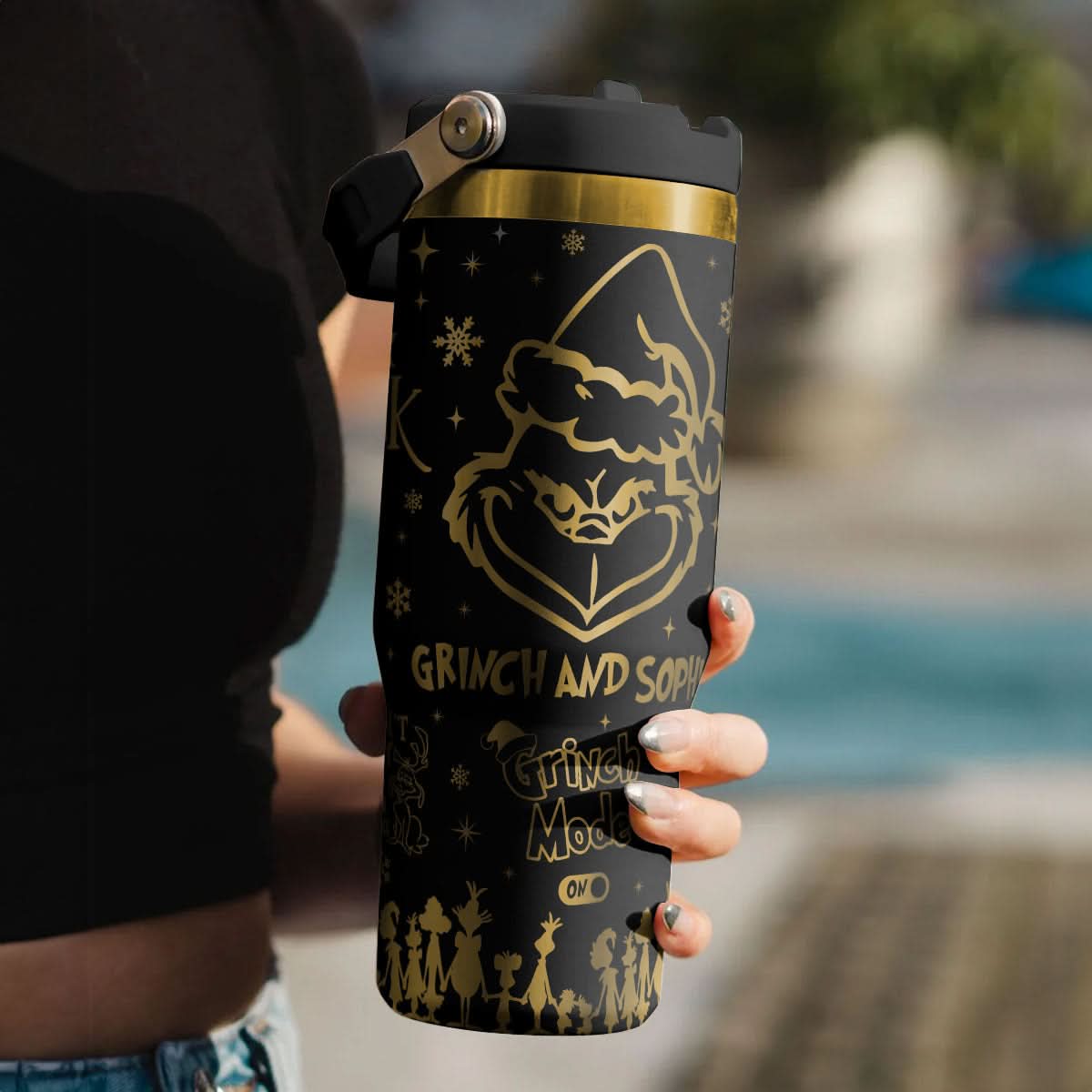 Custom Grinch IceFlow 40oz Tumbler - 410TTTLTB016