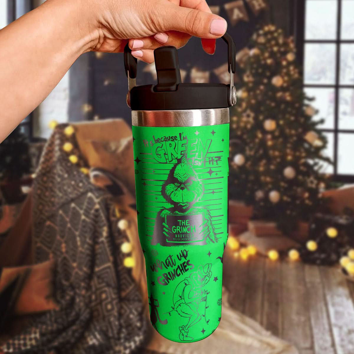 Custom Grinch Movie, Gift For Grinch Fan IceFlow 40oz Tumbler - 410TTTLTB015