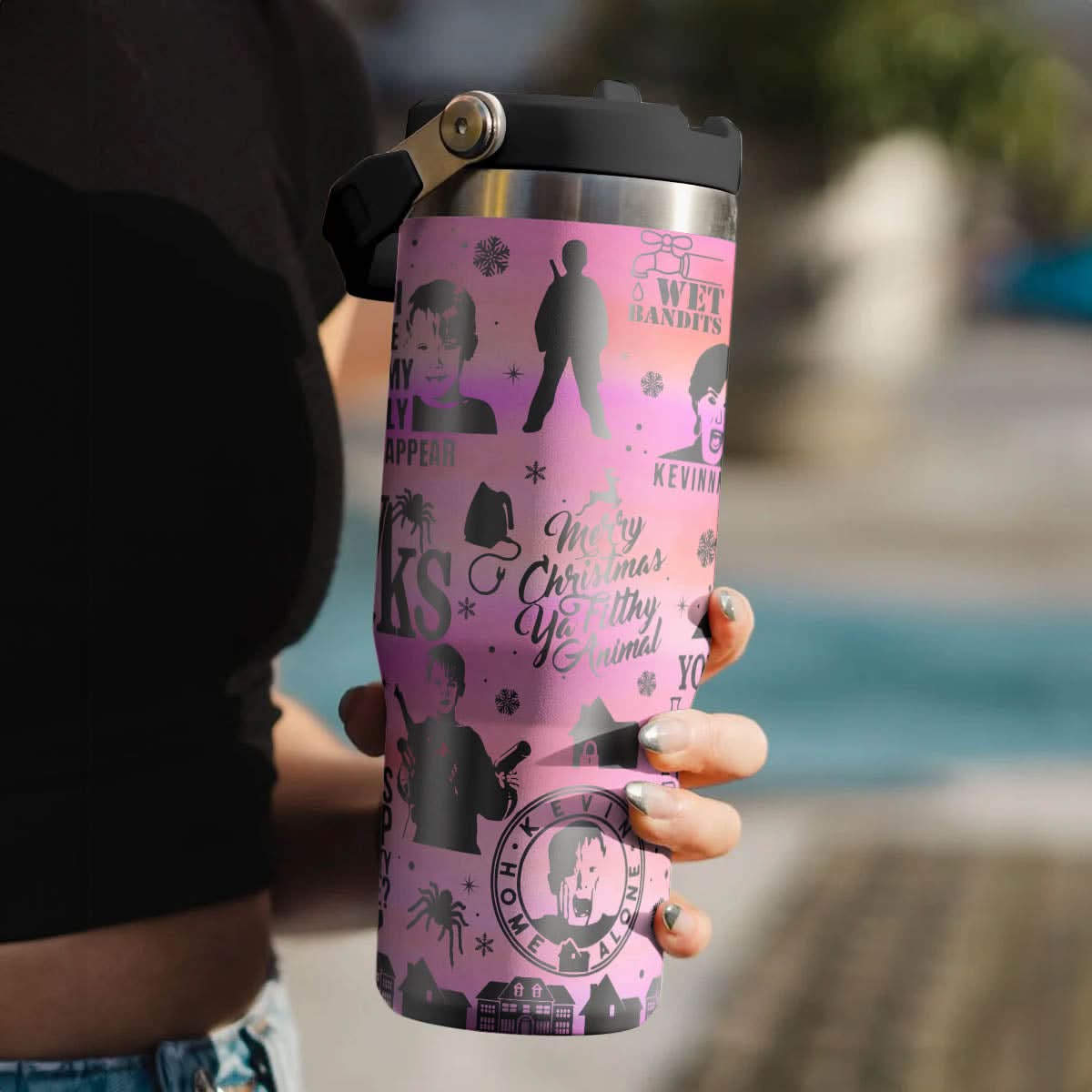 Custom Home Alone Movie IceFlow 40oz Tumbler - 410QATLTB016