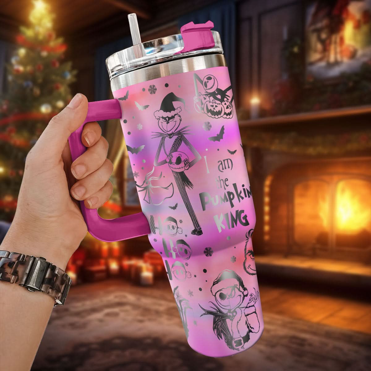Couple Custom The Nightmare Before Christmas and Grinch 40oz Tumbler