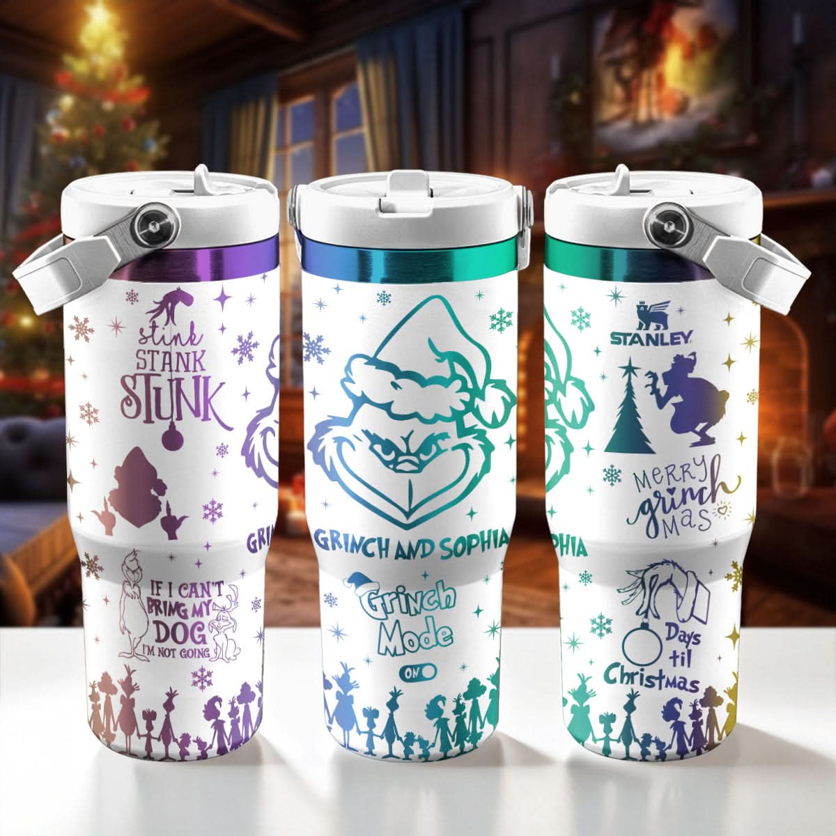 Custom Grinch IceFlow 40oz Tumbler - 410TTTLTB016
