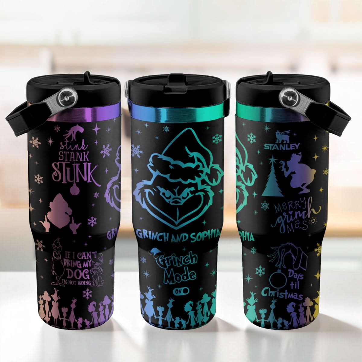 Custom Grinch IceFlow 40oz Tumbler - 410TTTLTB016