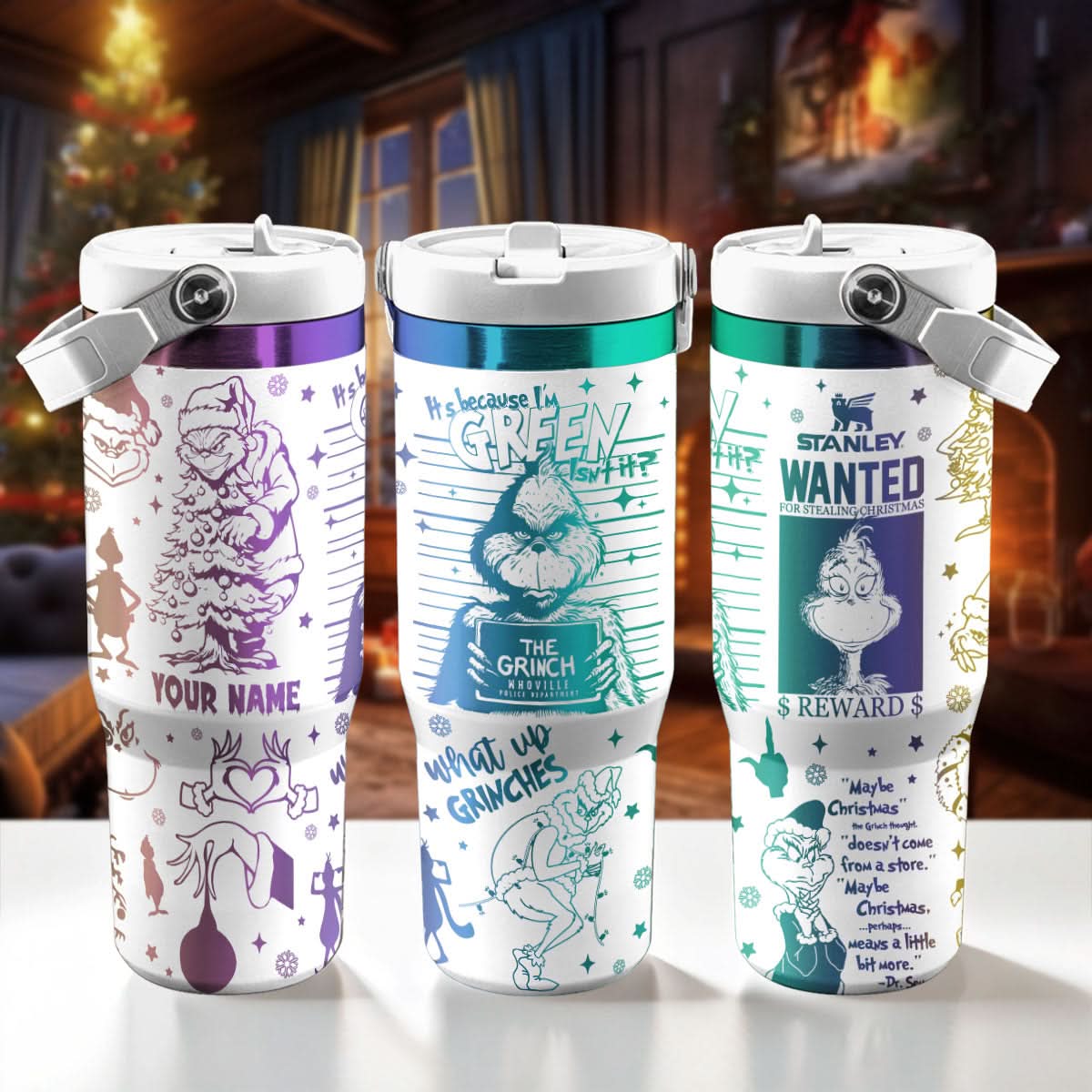 Custom Grinch Movie, Gift For Grinch Fan IceFlow 40oz Tumbler - 410TTTLTB015