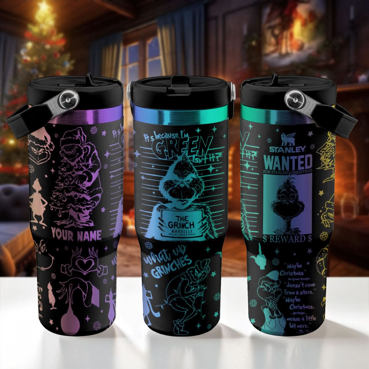 Custom Grinch Movie, Gift For Grinch Fan IceFlow 40oz Tumbler - 410TTTLTB015
