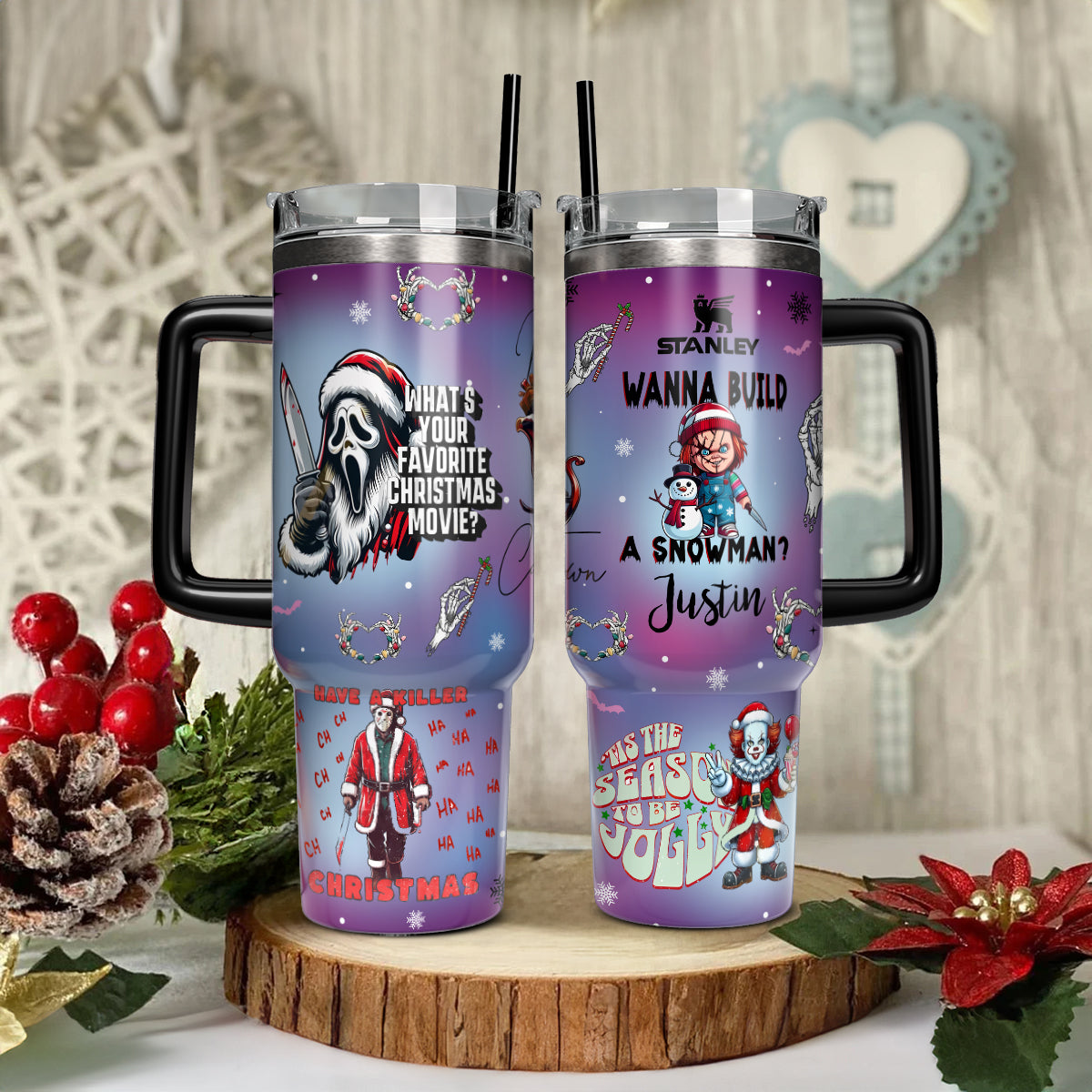 Christmas Horror Movies Character 40oz Tumbler