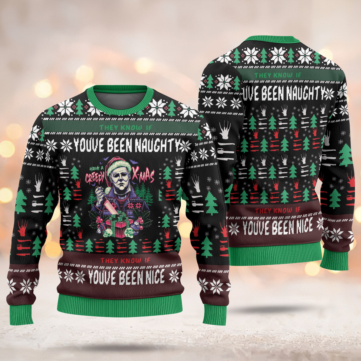 Custom Michael Myersm Michael Myers Ugly Sweater - 411TT-US008