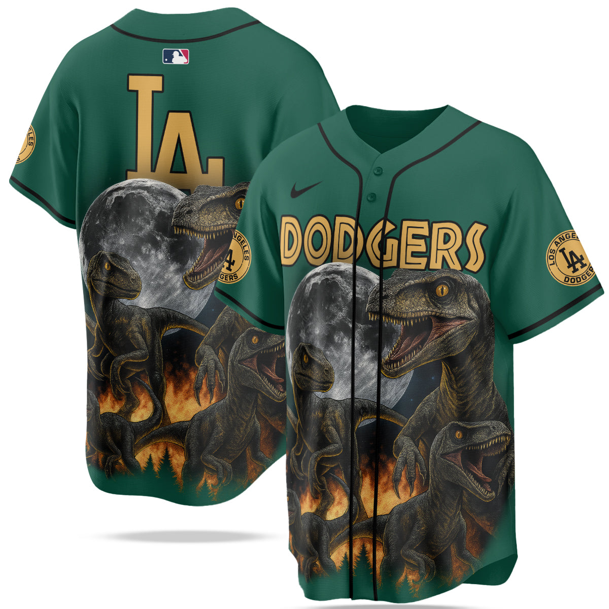 Los Angeles Dodgers MLB x Jurassic World New Era Baseball Jersey