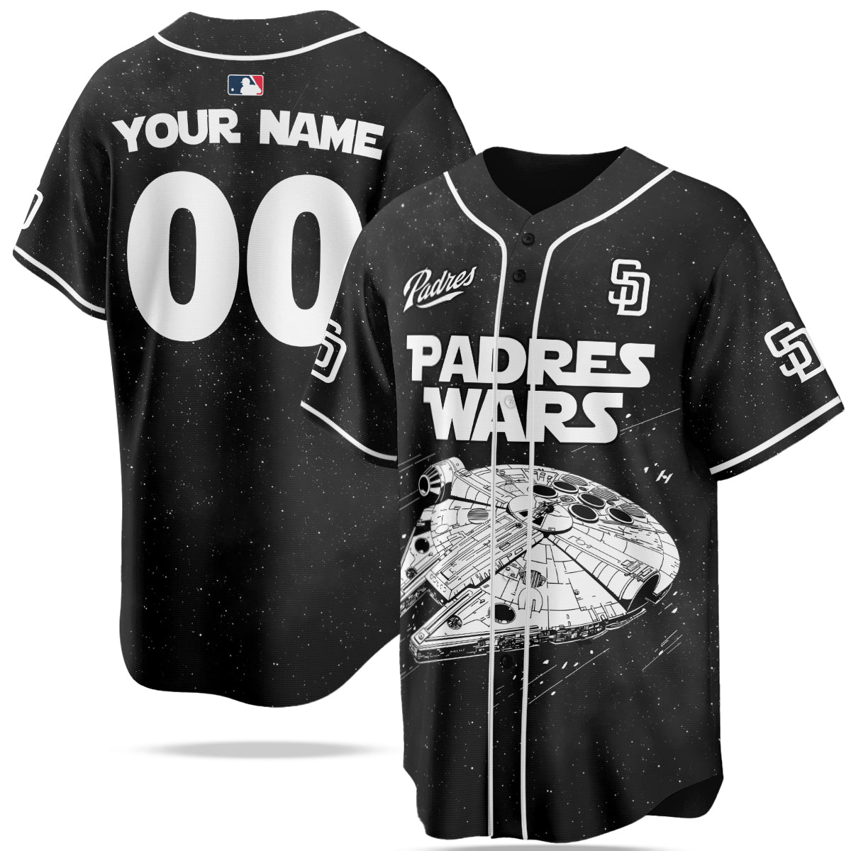 Custom Name San Diego Padres MLB x Star Wars Edition Jersey
