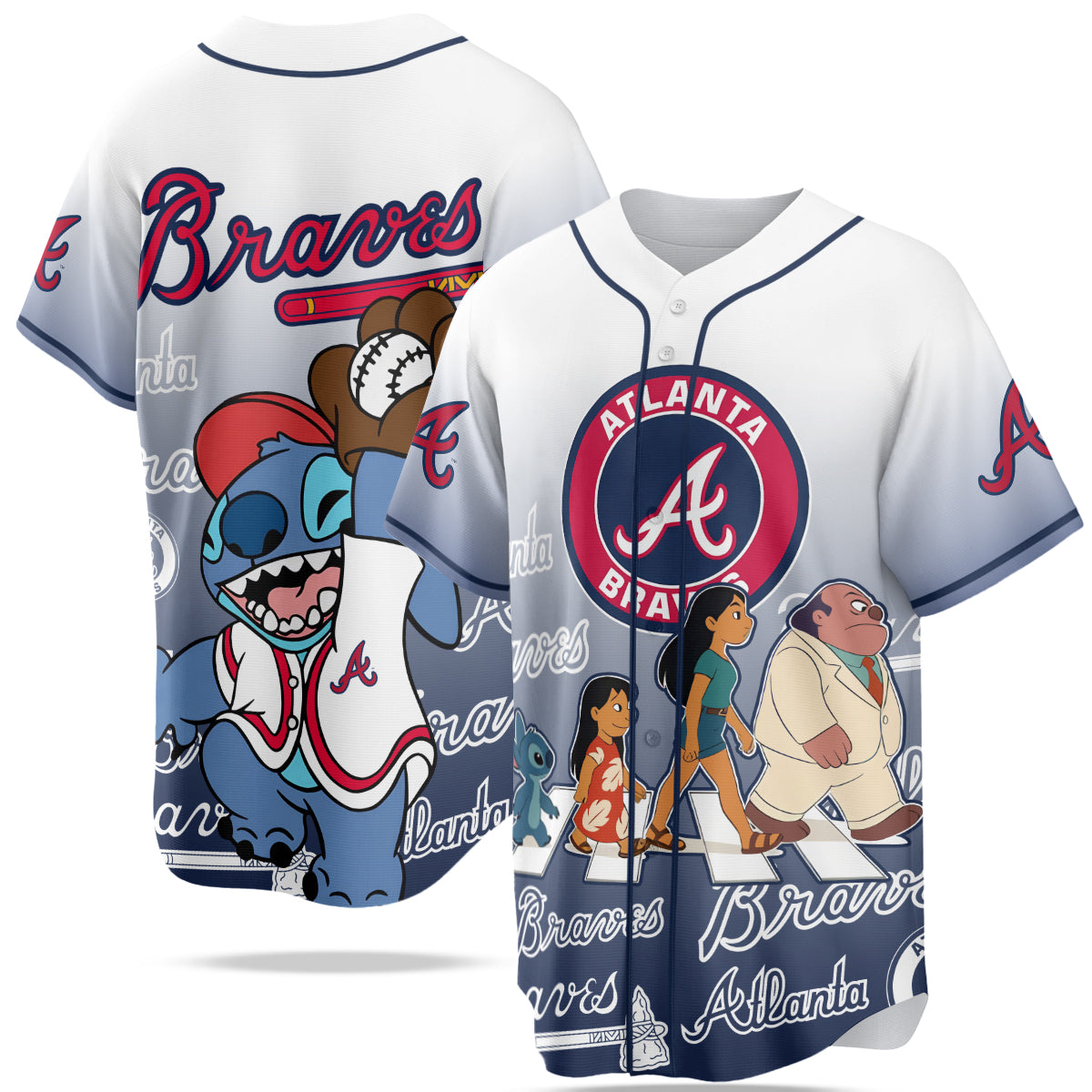 Atlanta Braves MLB x Lilo & Stitch Jersey Limited