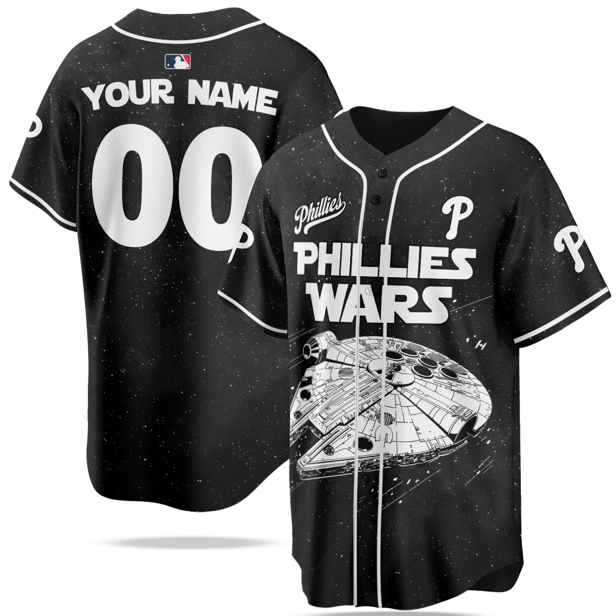 Custom Name Philadelphia Phillies MLB x Star Wars Edition Jersey