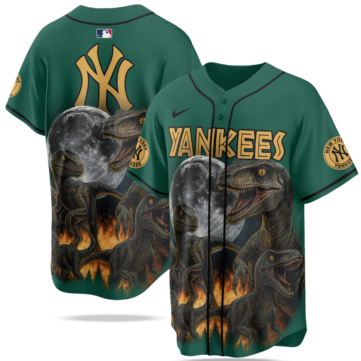New York Yankees MLB x Jurassic World New Era Baseball Jersey
