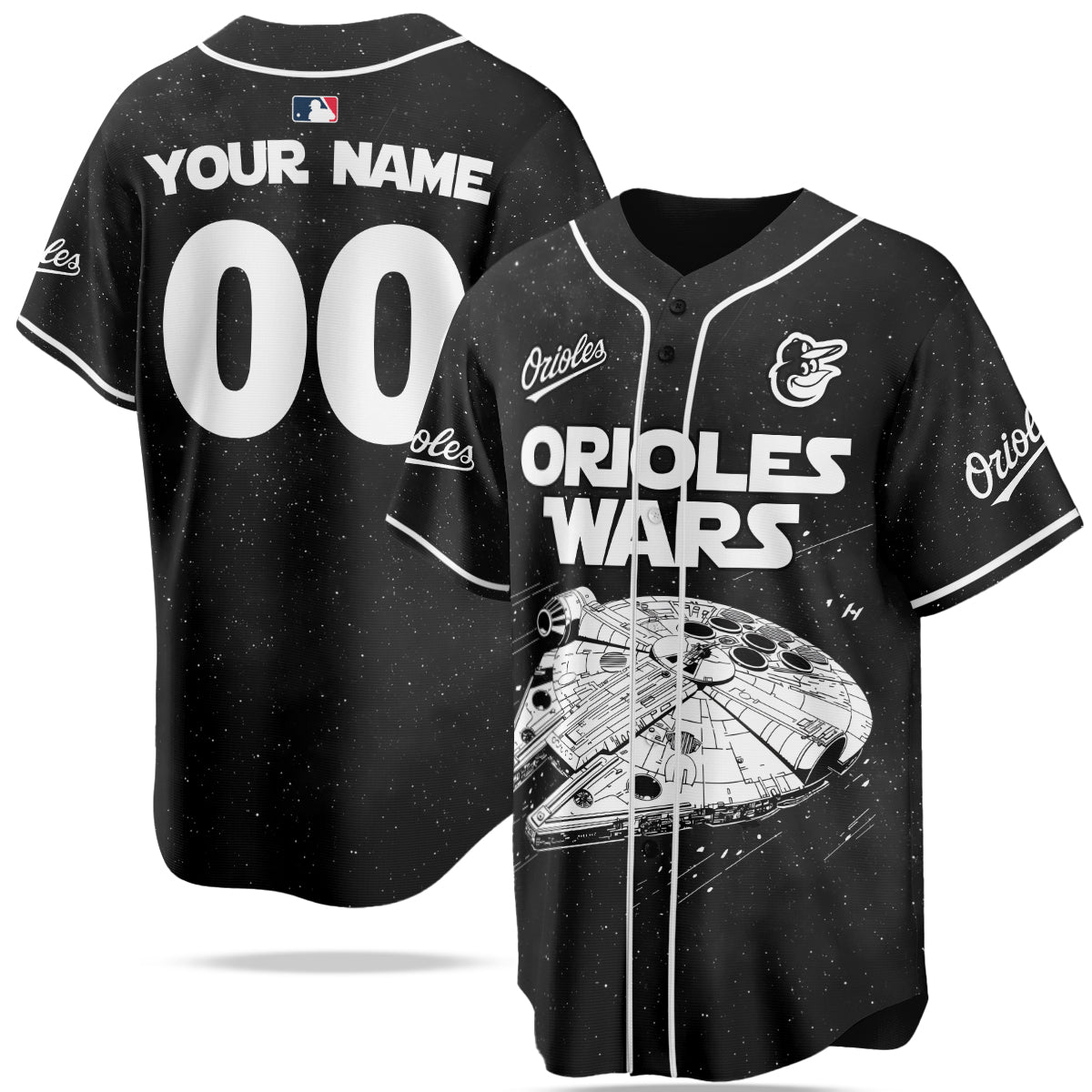 Custom Name Baltimore Orioles MLB x Star Wars Edition Jersey