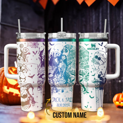 Custom Name Couple The Nightmare Before Stanley 40 oz Tumbler