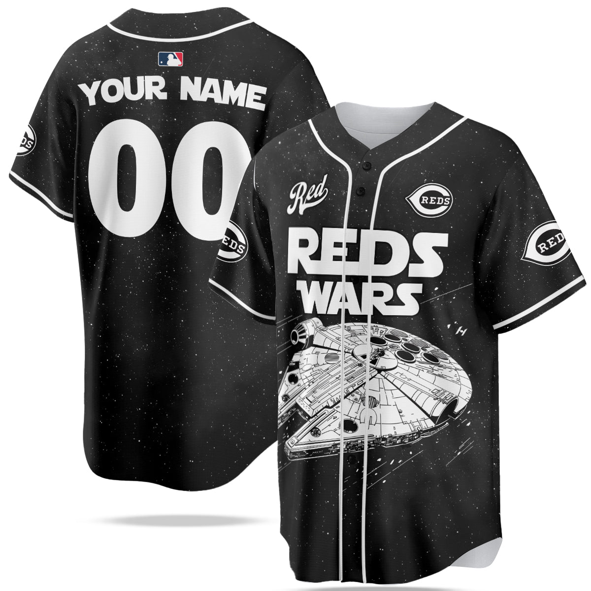 Custom Name Cincinnati Reds MLB x Star Wars Edition Jersey