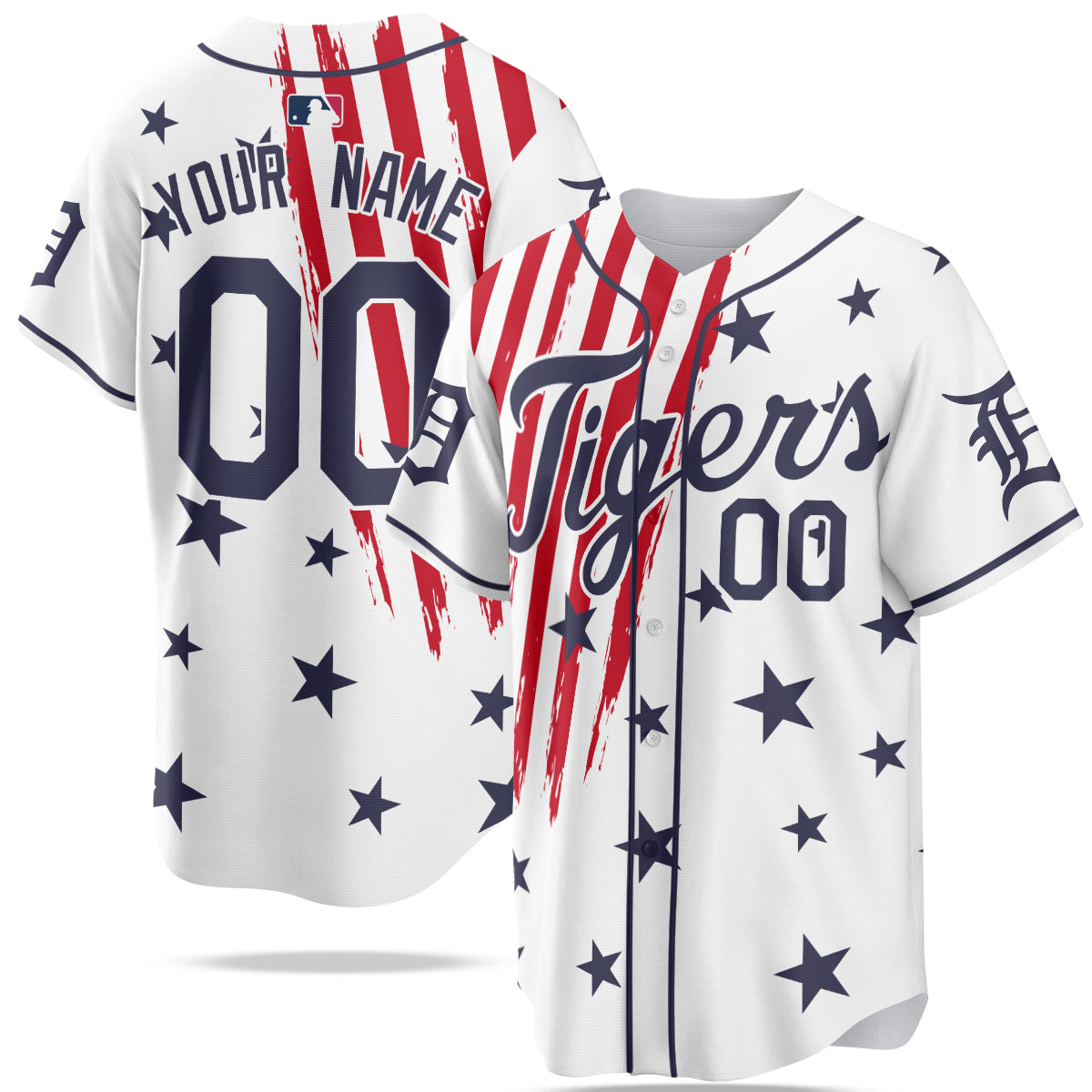 Detroit Tigers MLB 4th of July Baseball Jersey