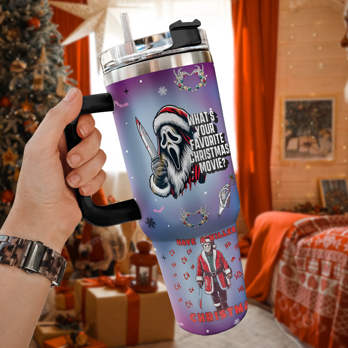 Christmas Horror Movies Character 40oz Tumbler