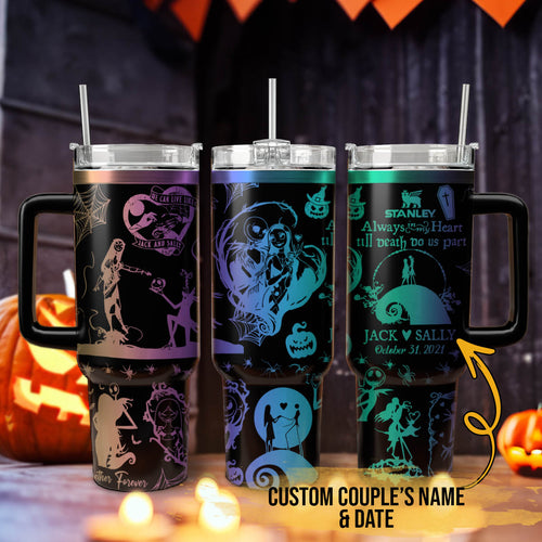 Custom Name Couple The Nightmare Before Stanley 40 oz Tumbler