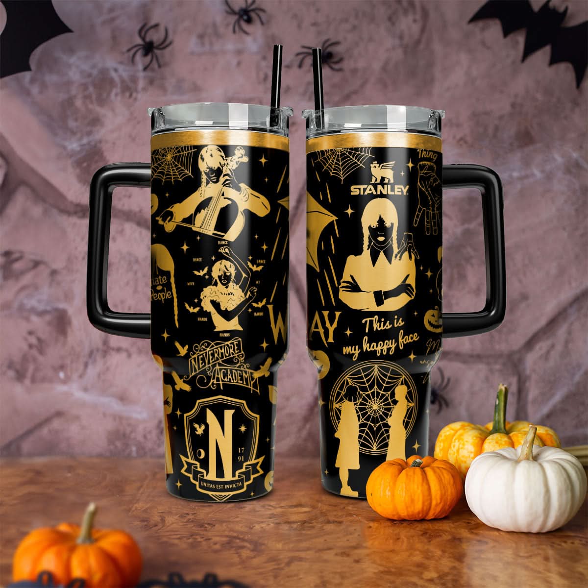 Wednesday Addams 40oz Custom Tumbler - 409HLTLTB182