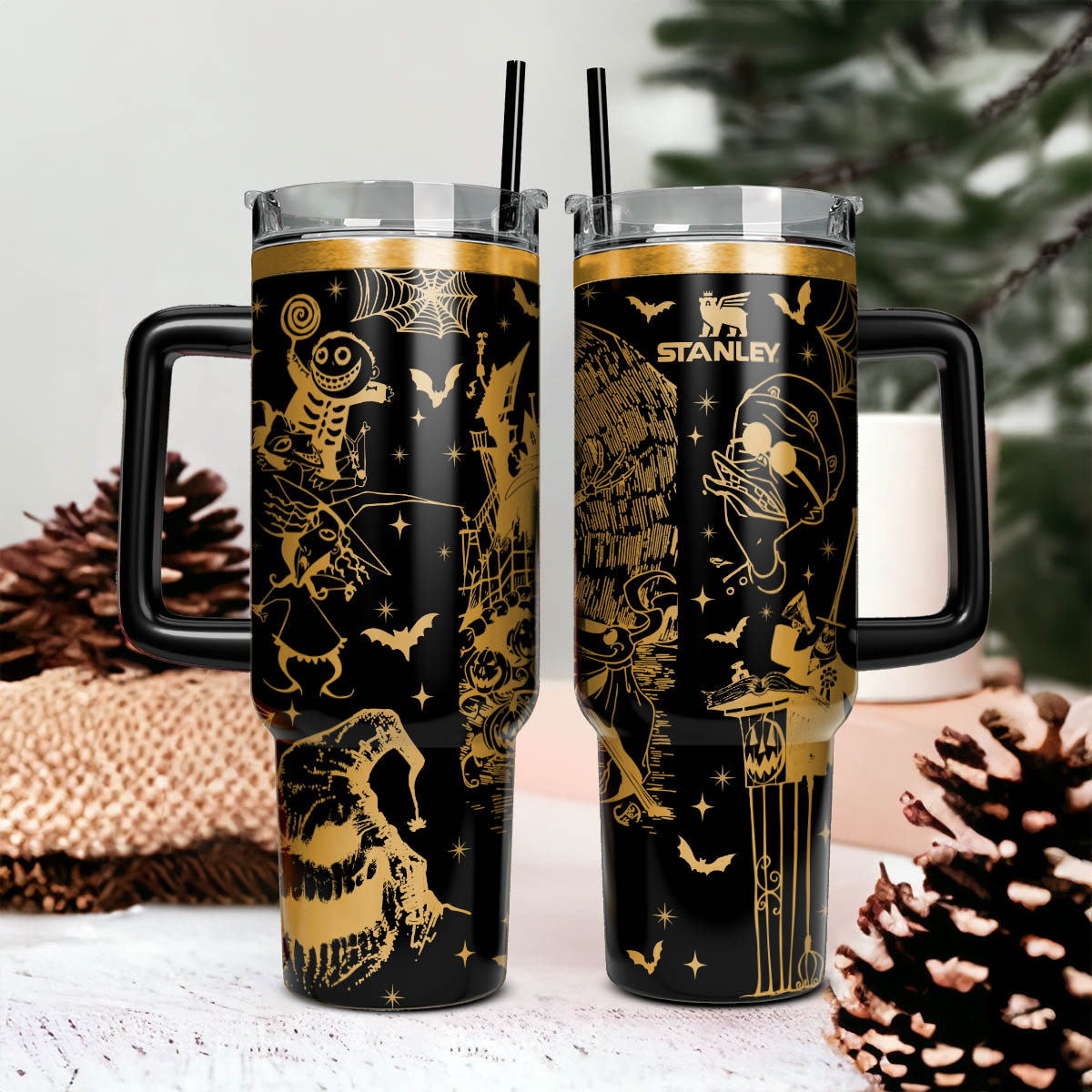 Custom Name Couple The Nightmare Before Stanley 40 oz Tumbler